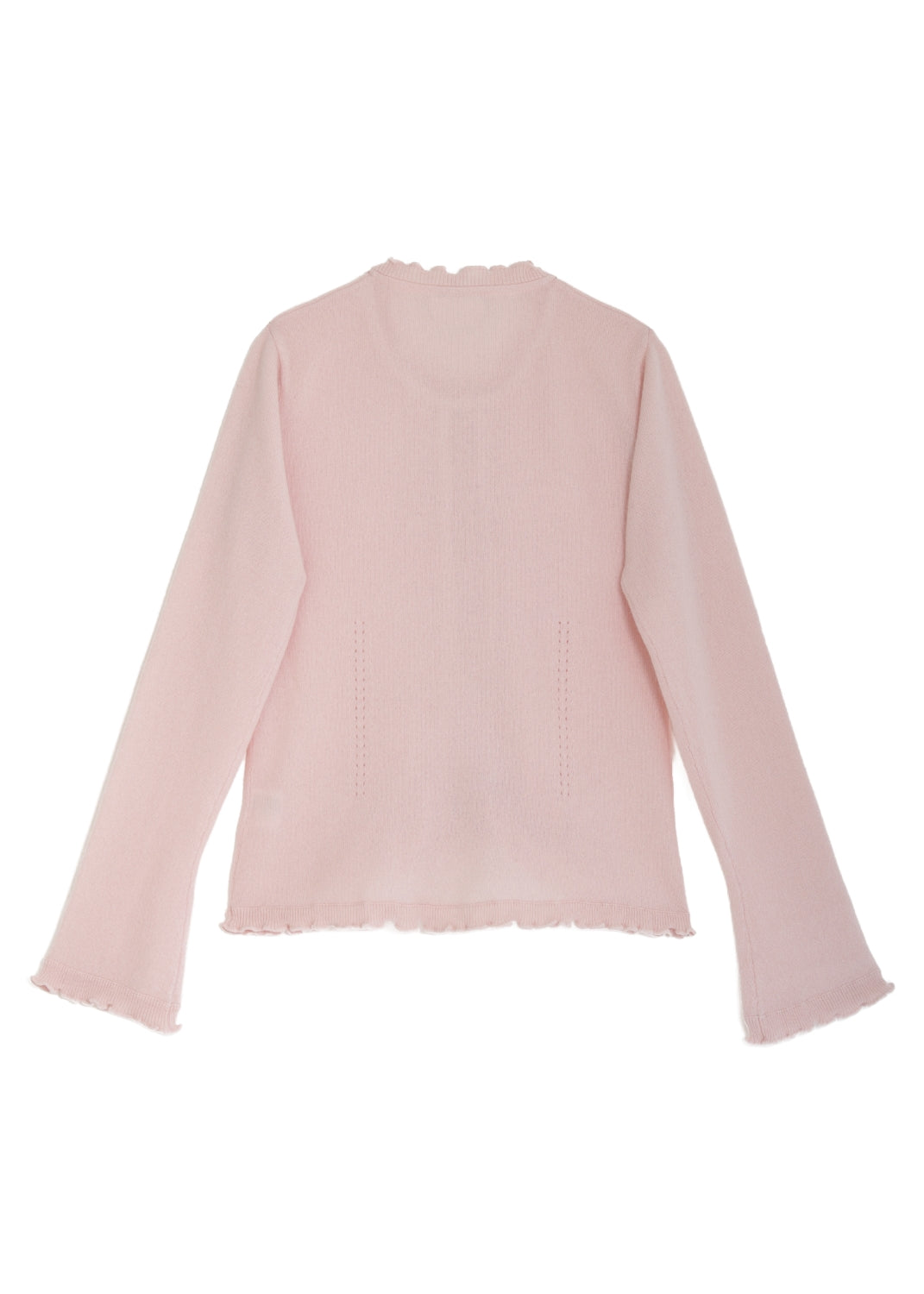 Kashmir cardigan med utsökt finish - Powder pink