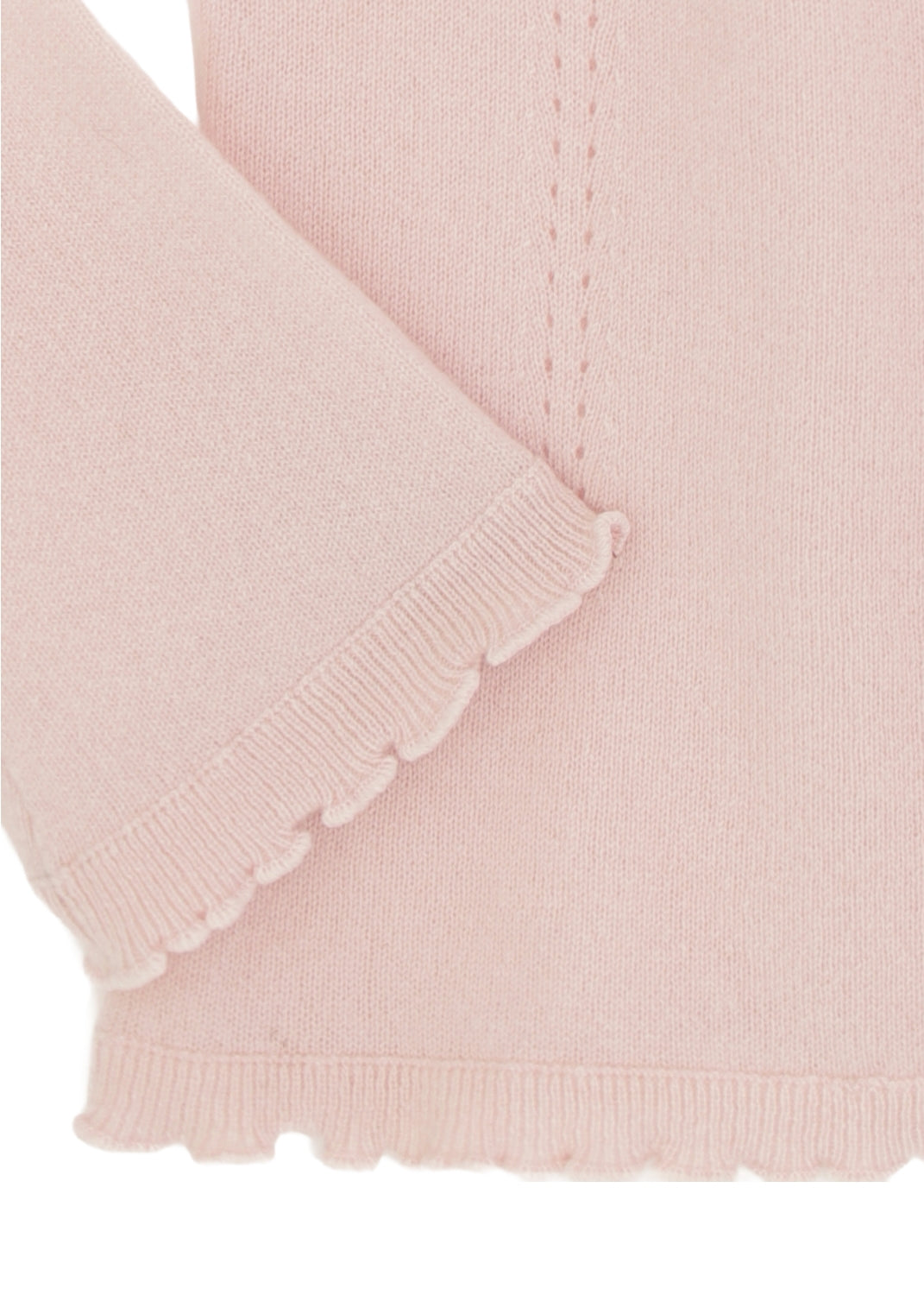 Kashmir cardigan med utsökt finish - Powder pink