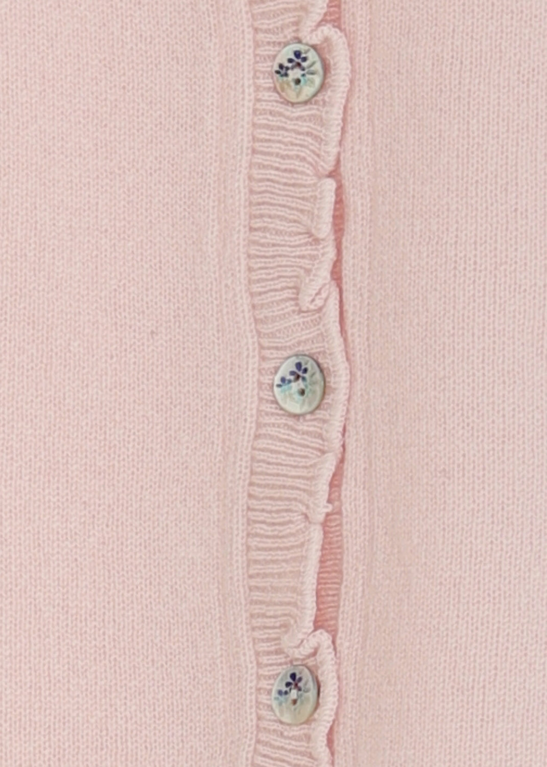 Kashmir cardigan med utsökt finish - Powder pink