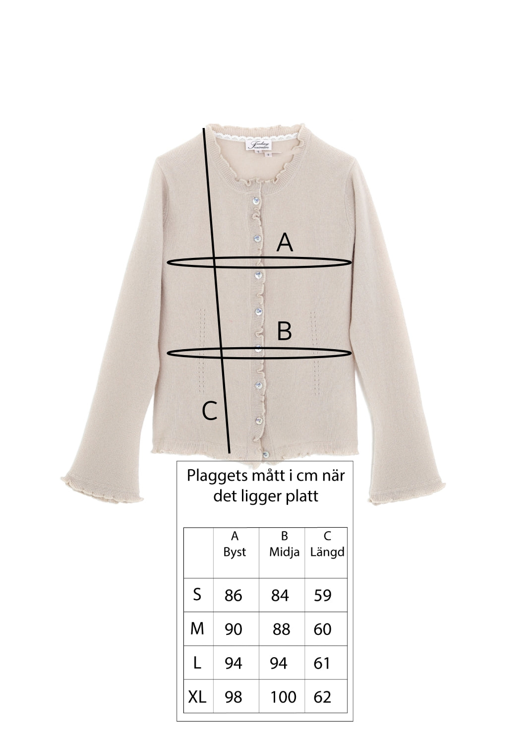 Kashmir cardigan med utsökt finish - Shiitake