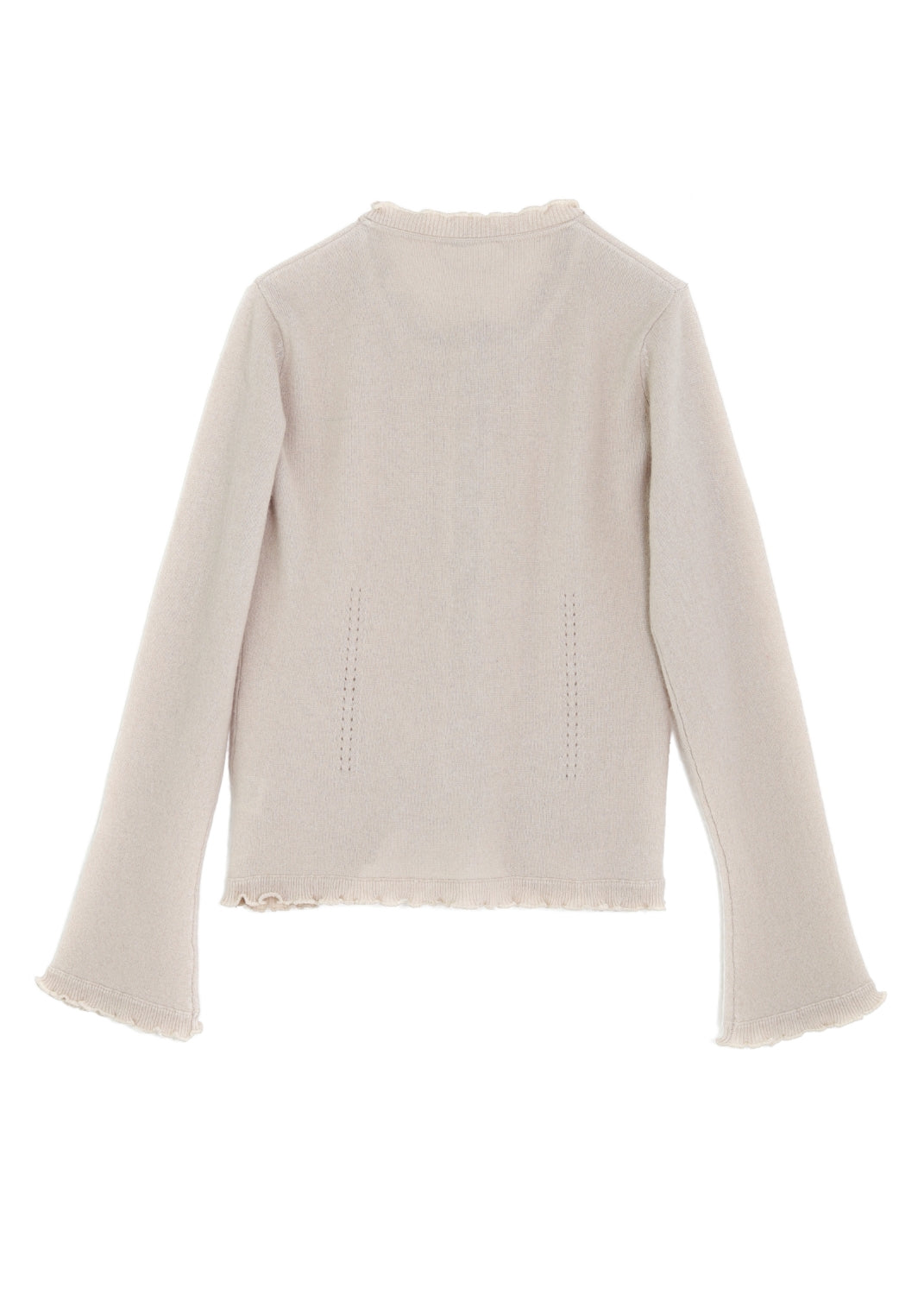 Kashmir cardigan med utsökt finish - Shiitake