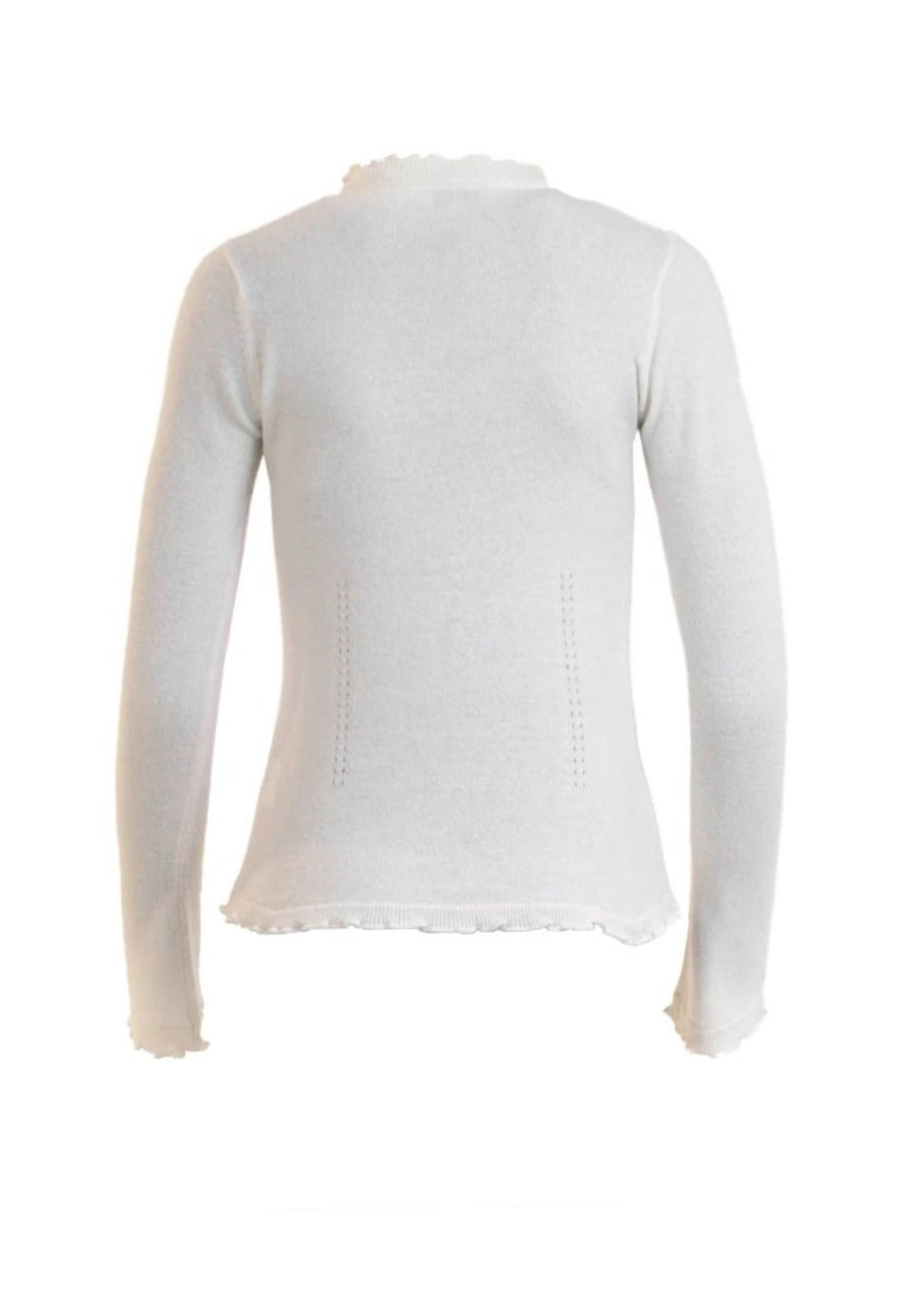Kashmir cardigan med utsökt finish - Cream