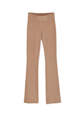 Pull-On Flare Byxa i twill stretch - Camel