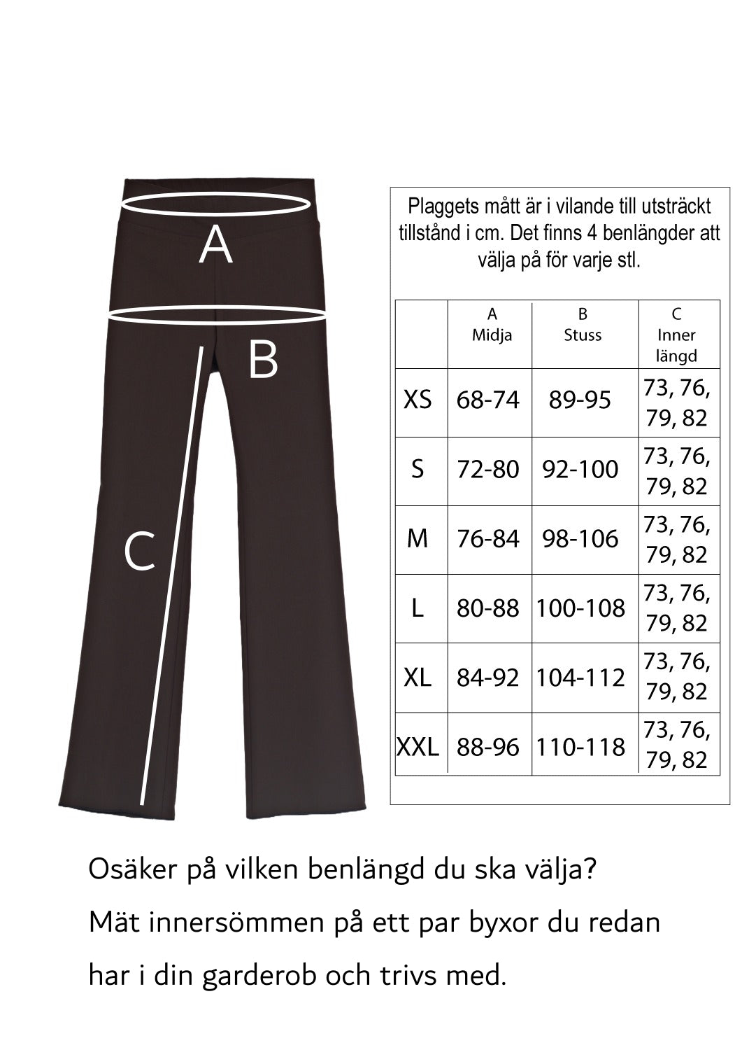 Pull-On Flare Byxa i super stretch - Espresso Brown