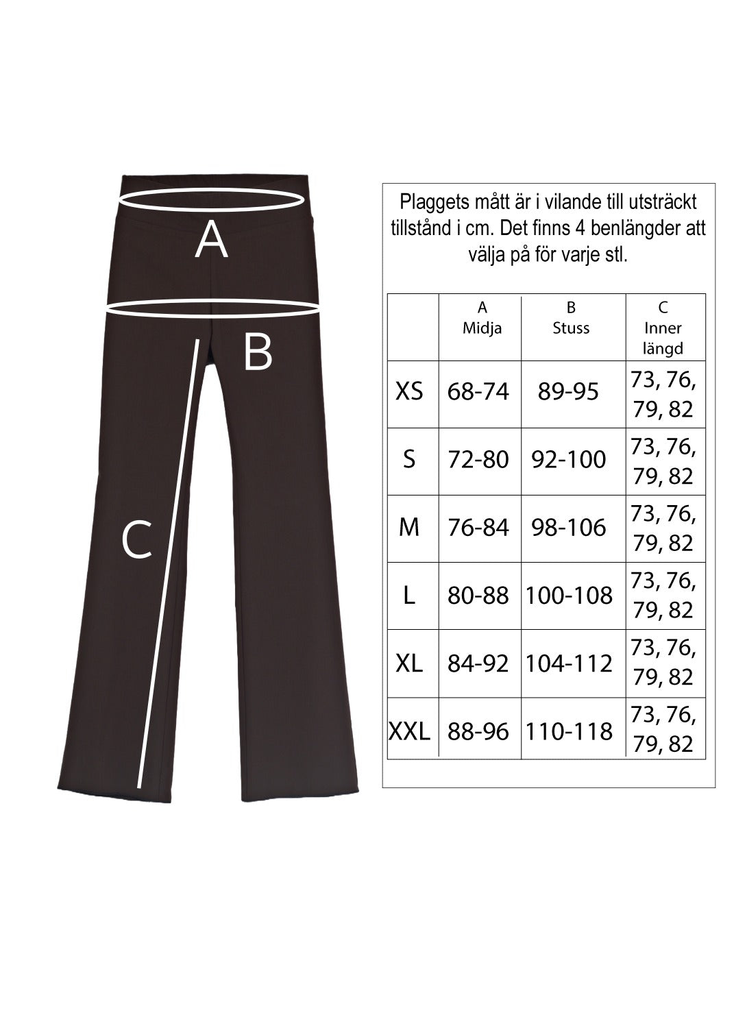Pull-On Byxa i super stretch - Flare - Espresso Brown