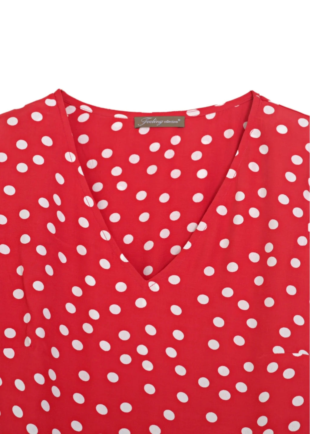 Klänning med volanger i viskos crepe | Lottie Polka dot