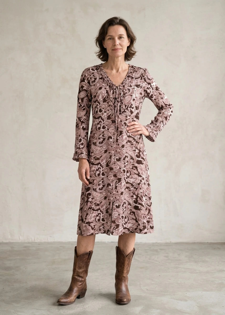 Maggan Pink Paisley+ Silk scarf