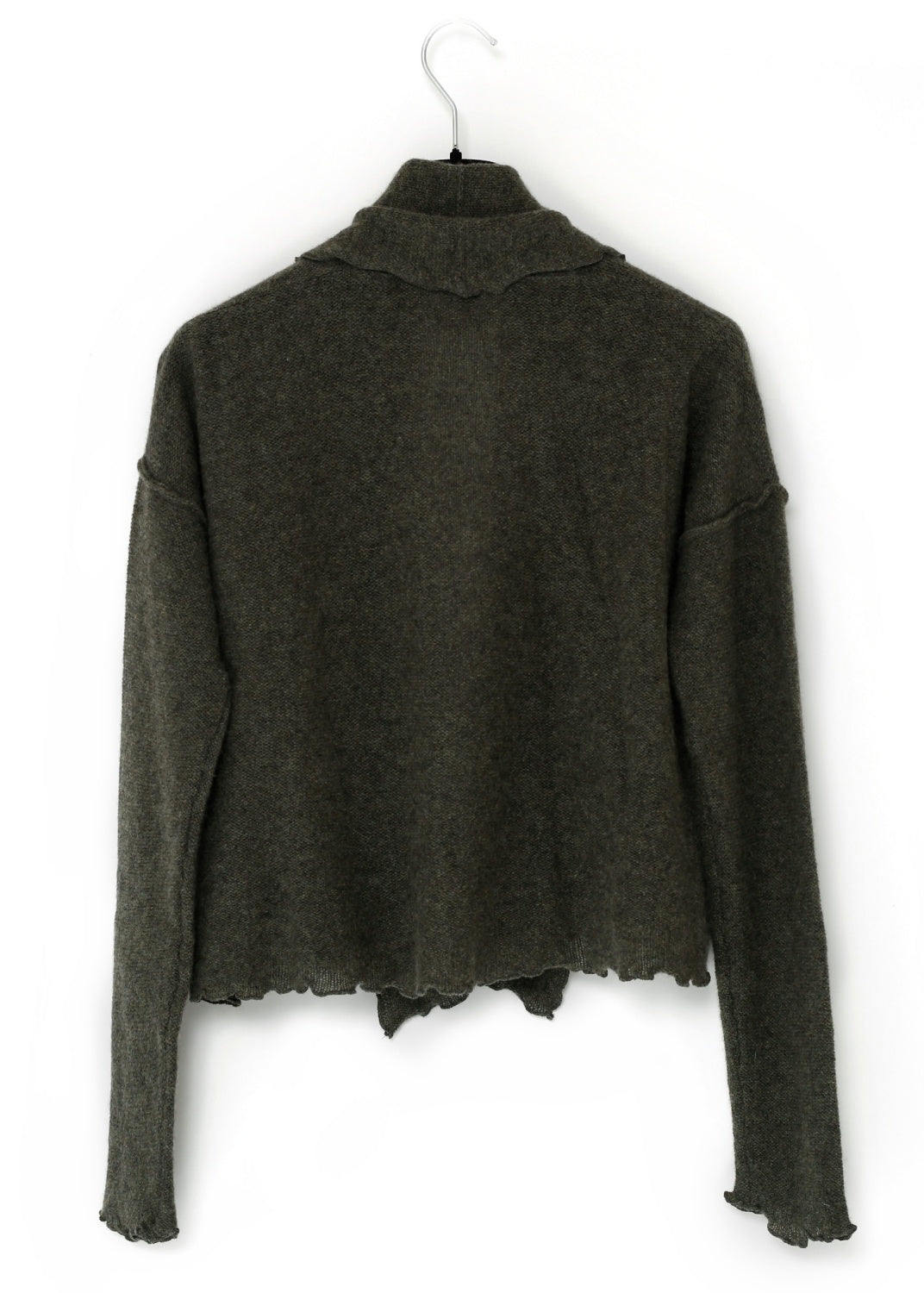 Cardigan Wrap i kashmir - Loden green