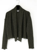 Cardigan Wrap i kashmir - Loden green