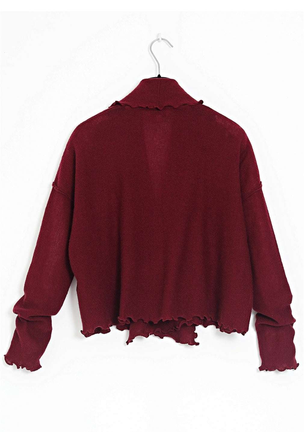 Cardigan Wrap i kashmir - wine