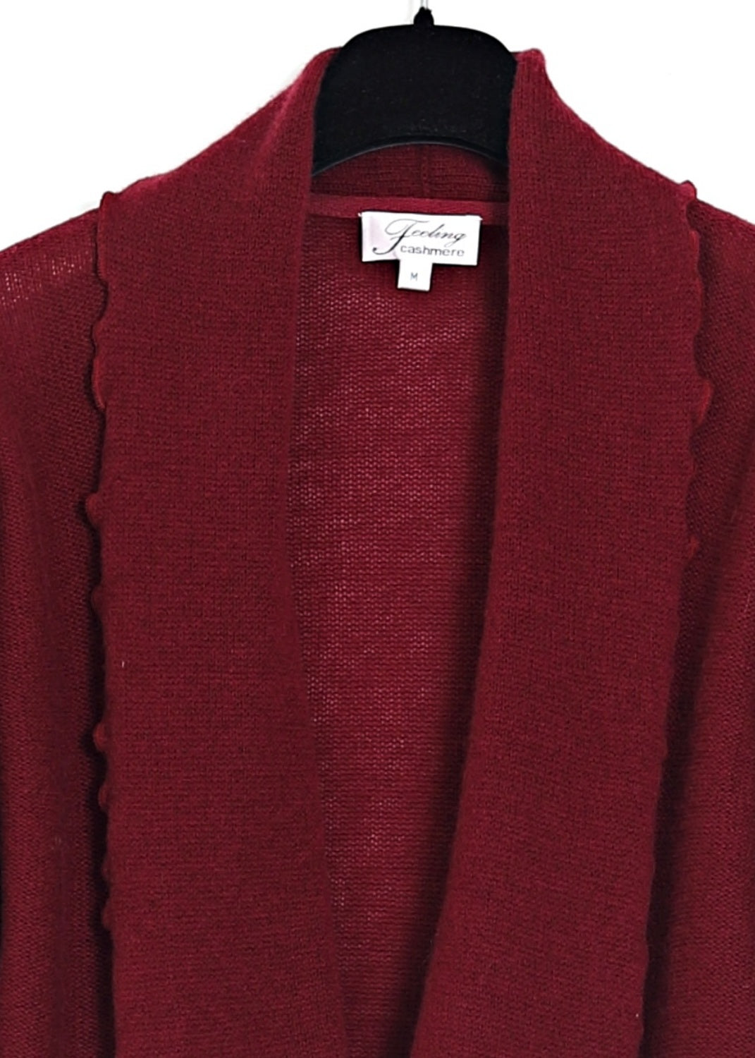 Cardigan Wrap i kashmir - wine