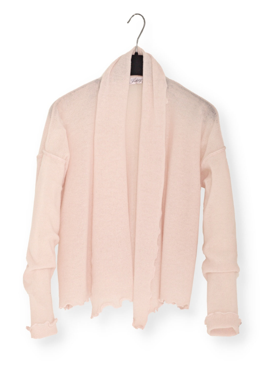 Cardigan warp i kashmir - Powder Pink