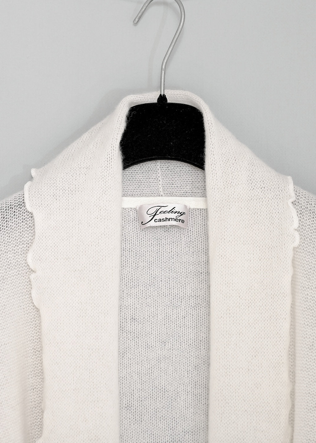 Cardigan Wrap i kashmir - Cream