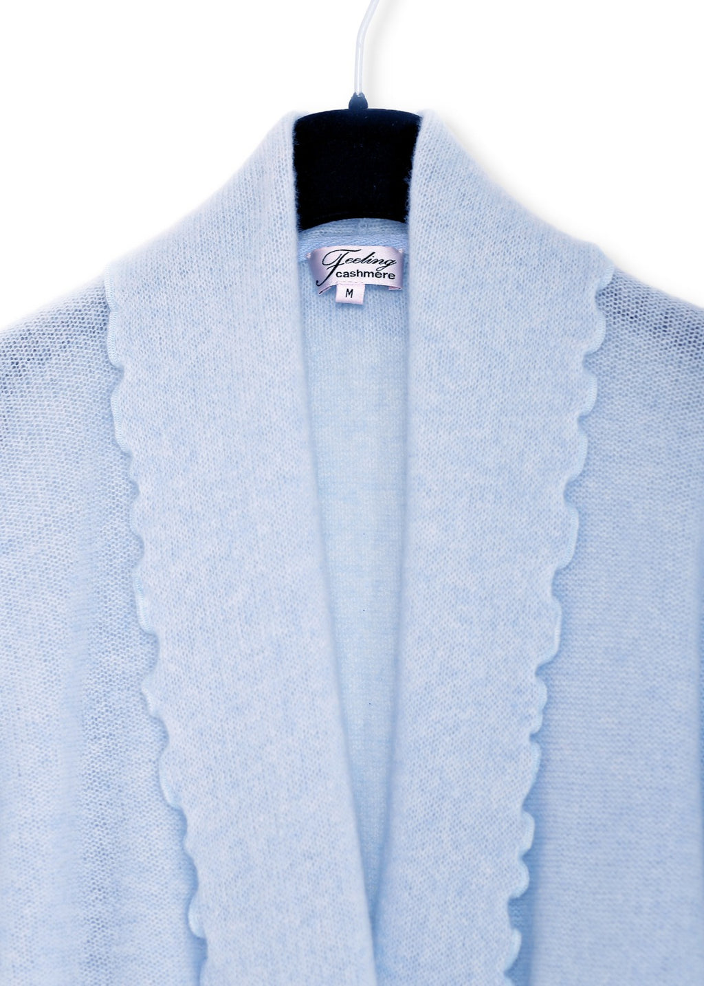 Cardigan Wrap i kashmir - Sky blue