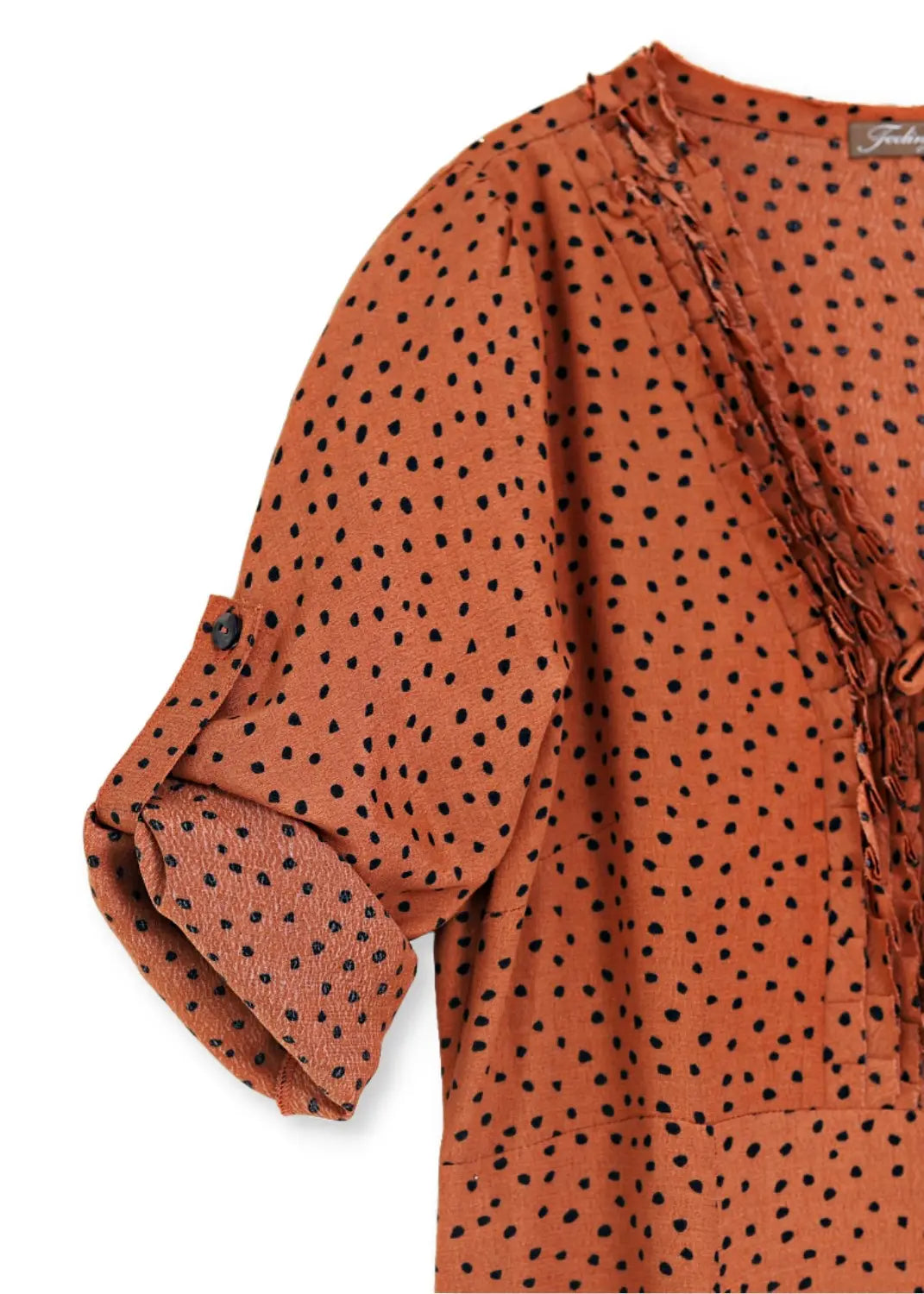 Maxilång bohemisk klänning i crêpe viskos ärm detalj