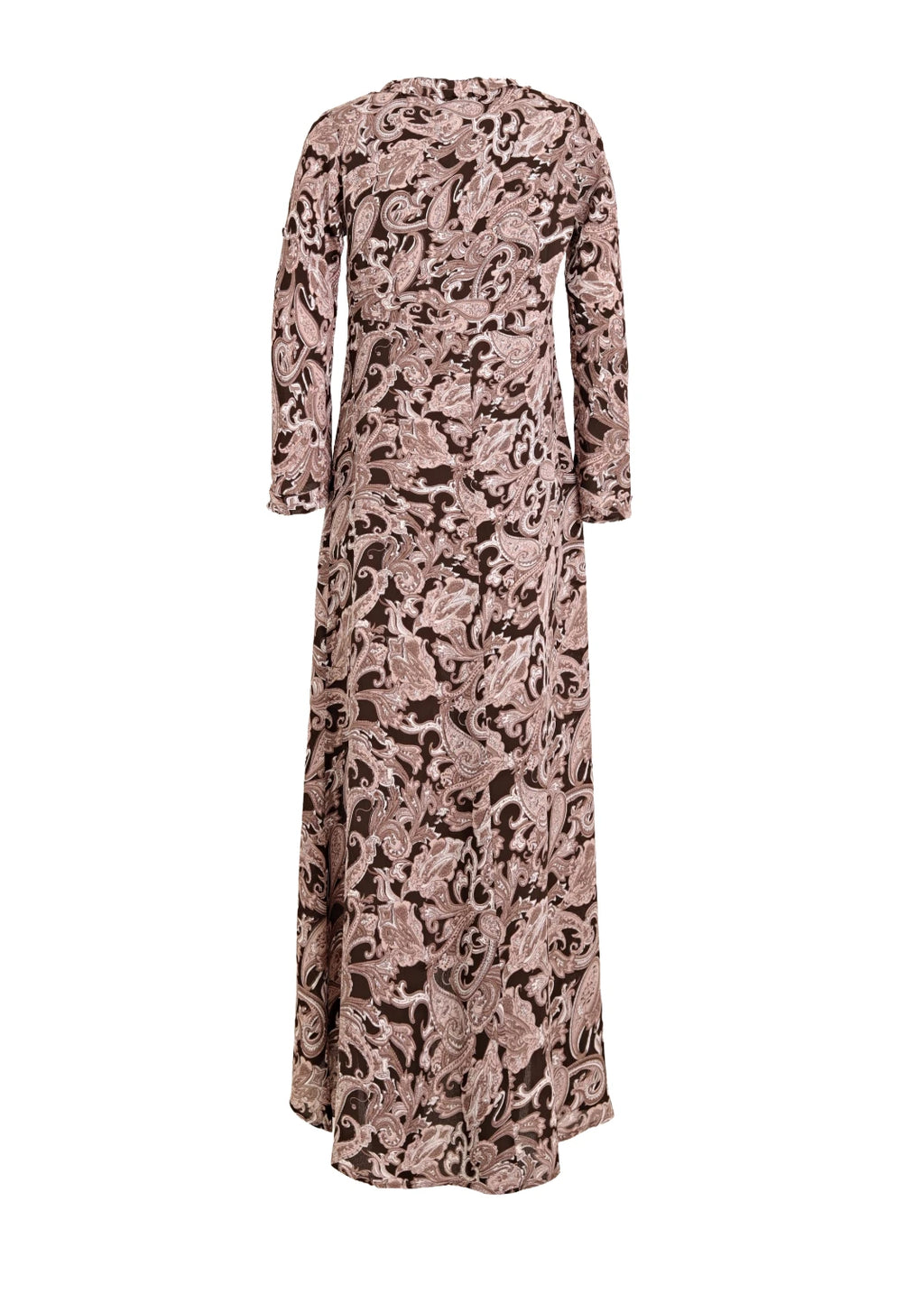 Mila lång klänning | Pink Paisley + Silk scarf