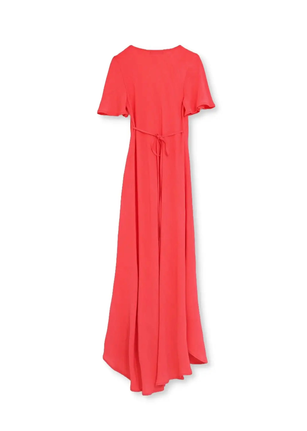 Minna Dress – Lång Klänning i Viskos | Bohemisk coral – Feeling Collection