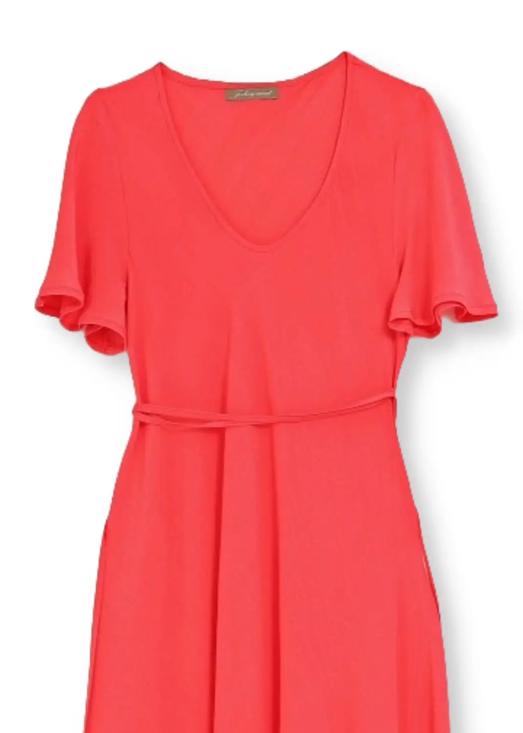 Minna Dress – Lång Klänning i Viskos | Bohemisk coral – Feeling Collection