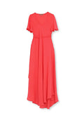 Minna Dress – Lång Klänning i Viskos | Bohemisk coral – Feeling Collection