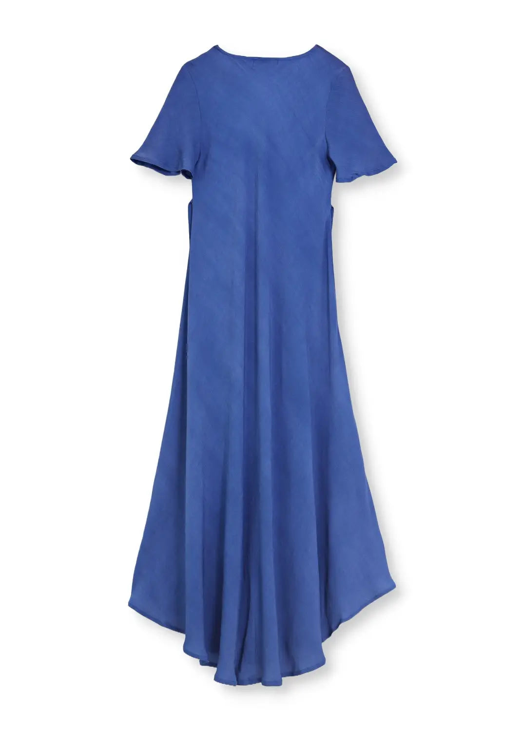 Maxilång klänning med kort ärm | Minna dress blue