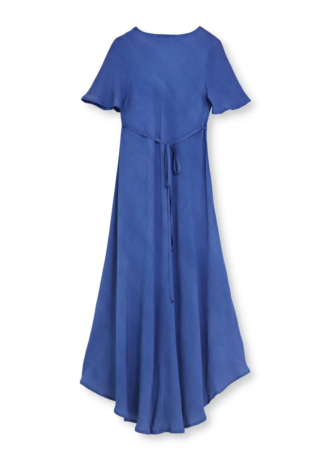 Maxilång klänning med kort ärm | Minna dress blue