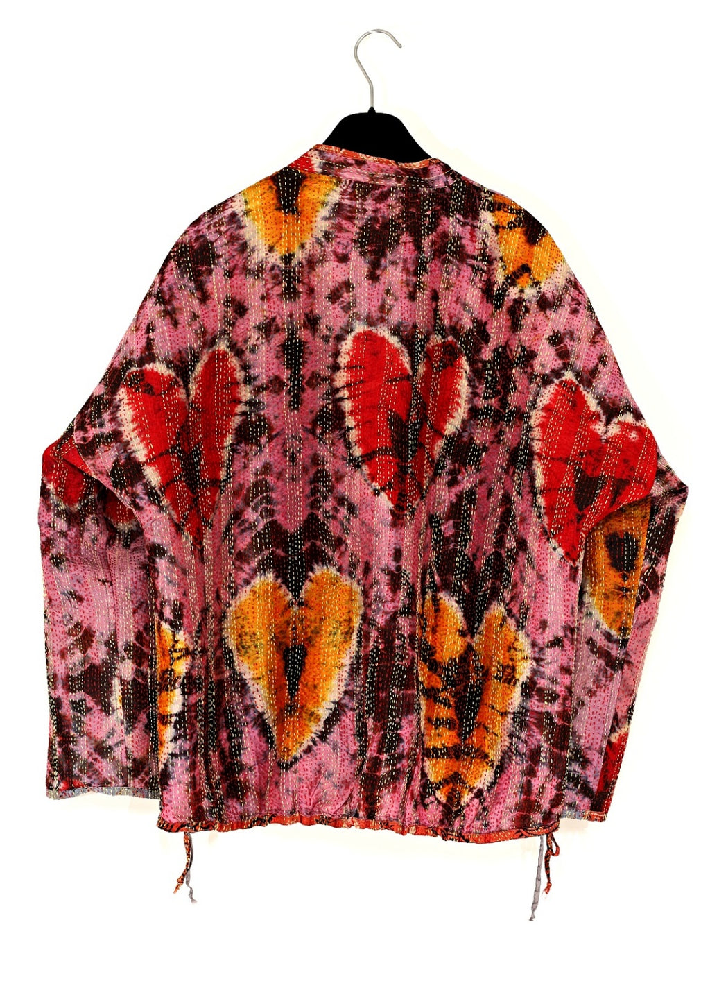 Vändbar jacka i handbroderat unikt vintage siden - 18/50