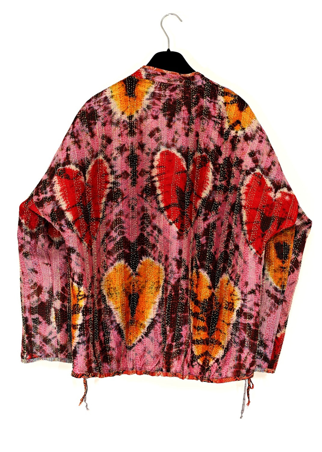 Vändbar jacka i handbroderat unikt vintage siden - 18/50