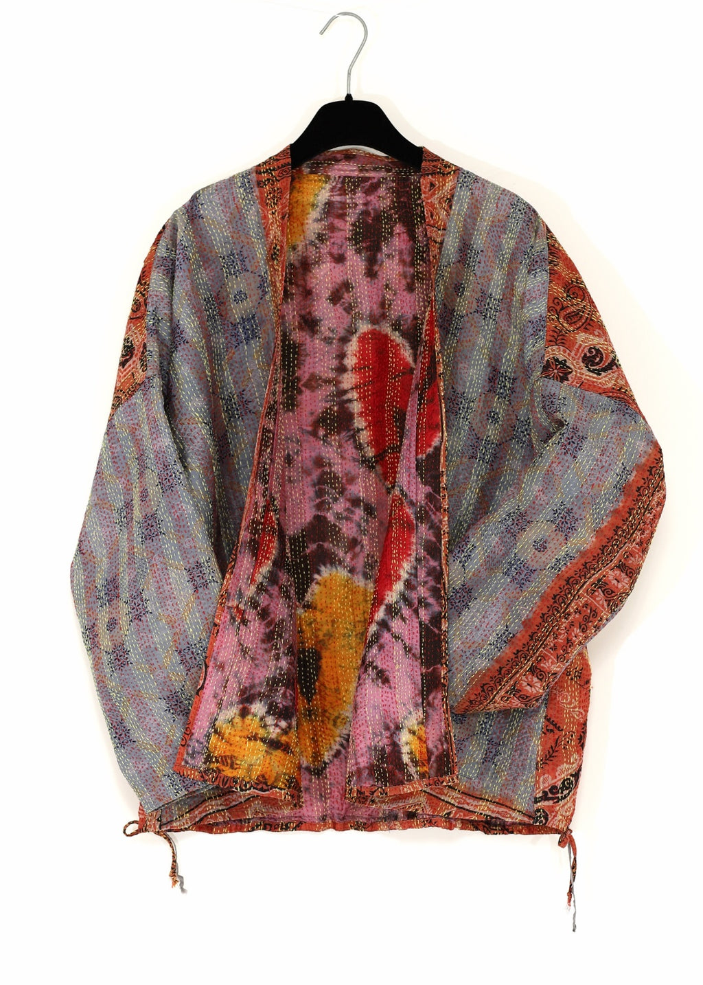 Vändbar jacka i handbroderat unikt vintage siden - 18/50