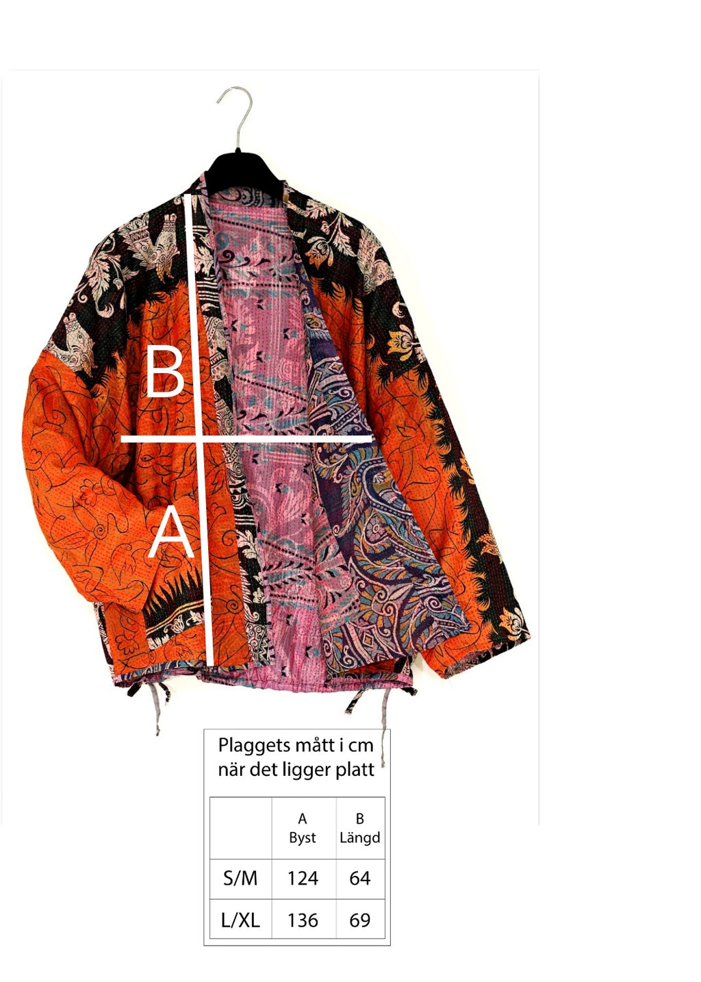 Vändbar jacka i handbroderat unikt vintage siden - 18/57