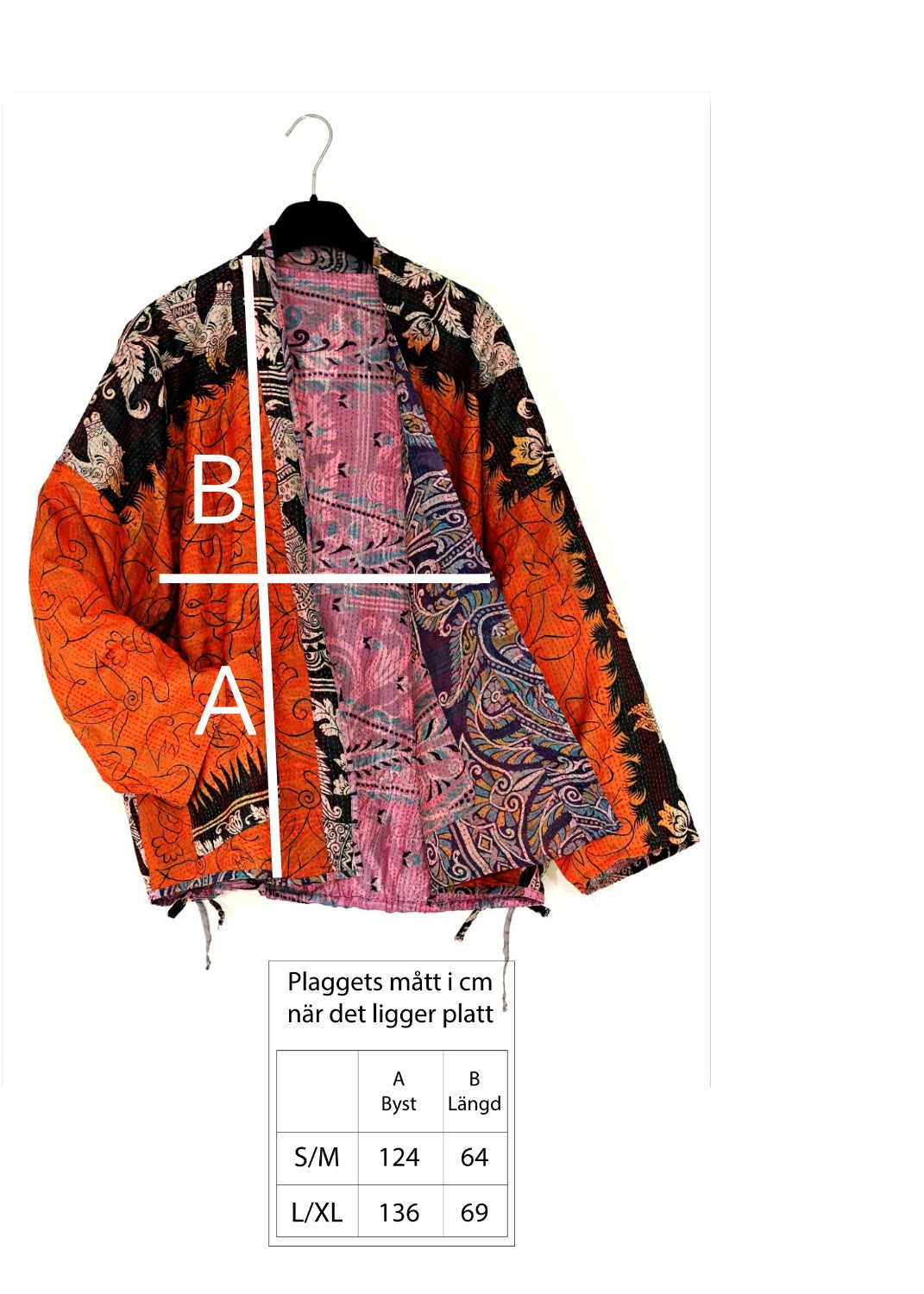 Vändbar jacka i handbroderat unikt vintage siden - 18/57