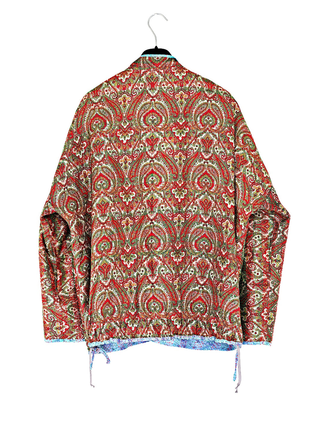 Vändbar kimono jacka i handbroderat unikt vintage siden -  18/63