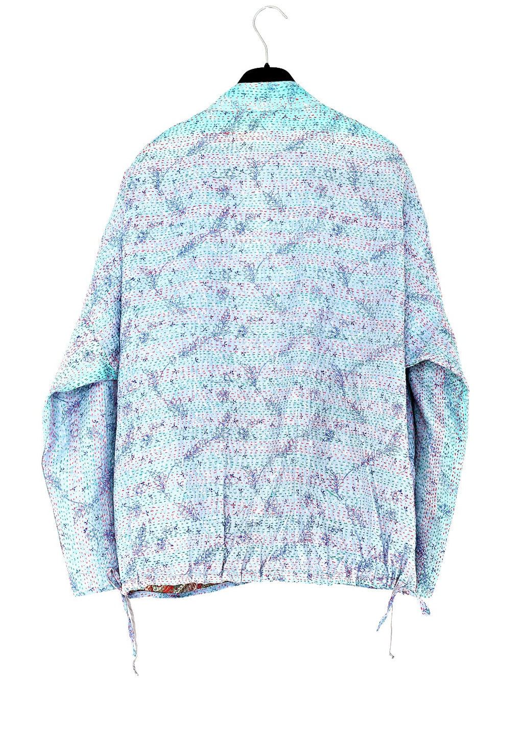 Vändbar kimono jacka i handbroderat unikt vintage siden -  18/63