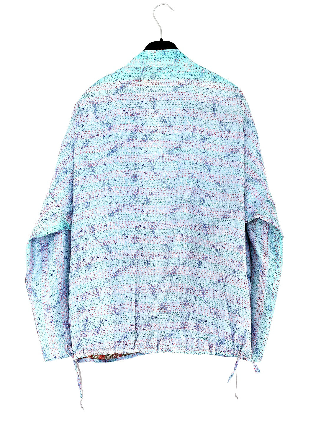 Vändbar kimono jacka i handbroderat unikt vintage siden -  18/63