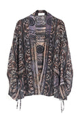 Kimono jacka i handtryckt vintage siden