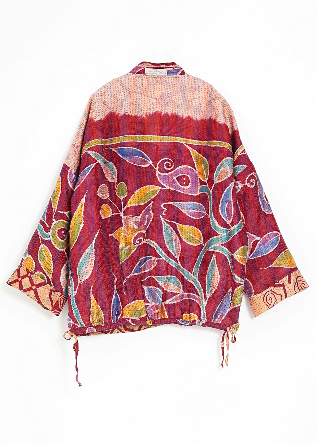 Vändbar jacka i handbroderat unikt vintage siden -  18/48