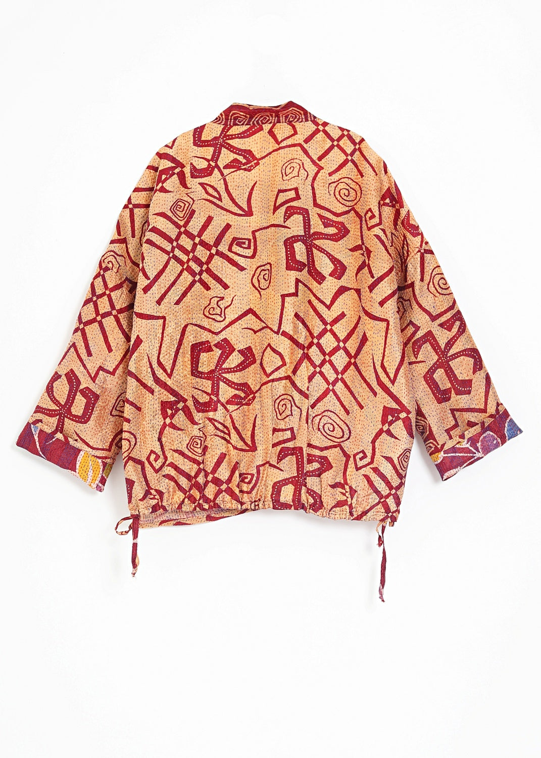 Vändbar jacka i handbroderat unikt vintage siden -  18/48