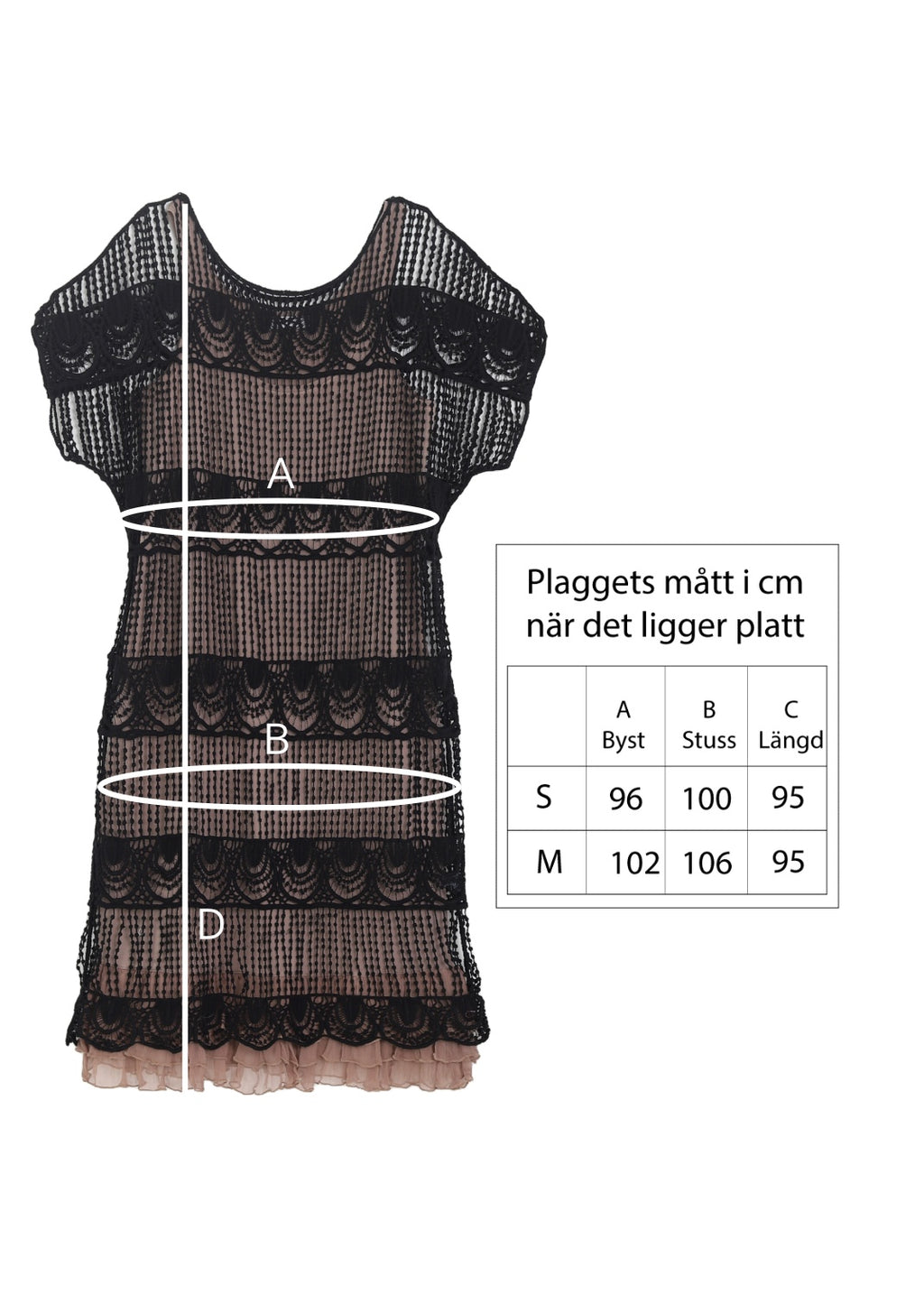 Spetsklänning med holkärm