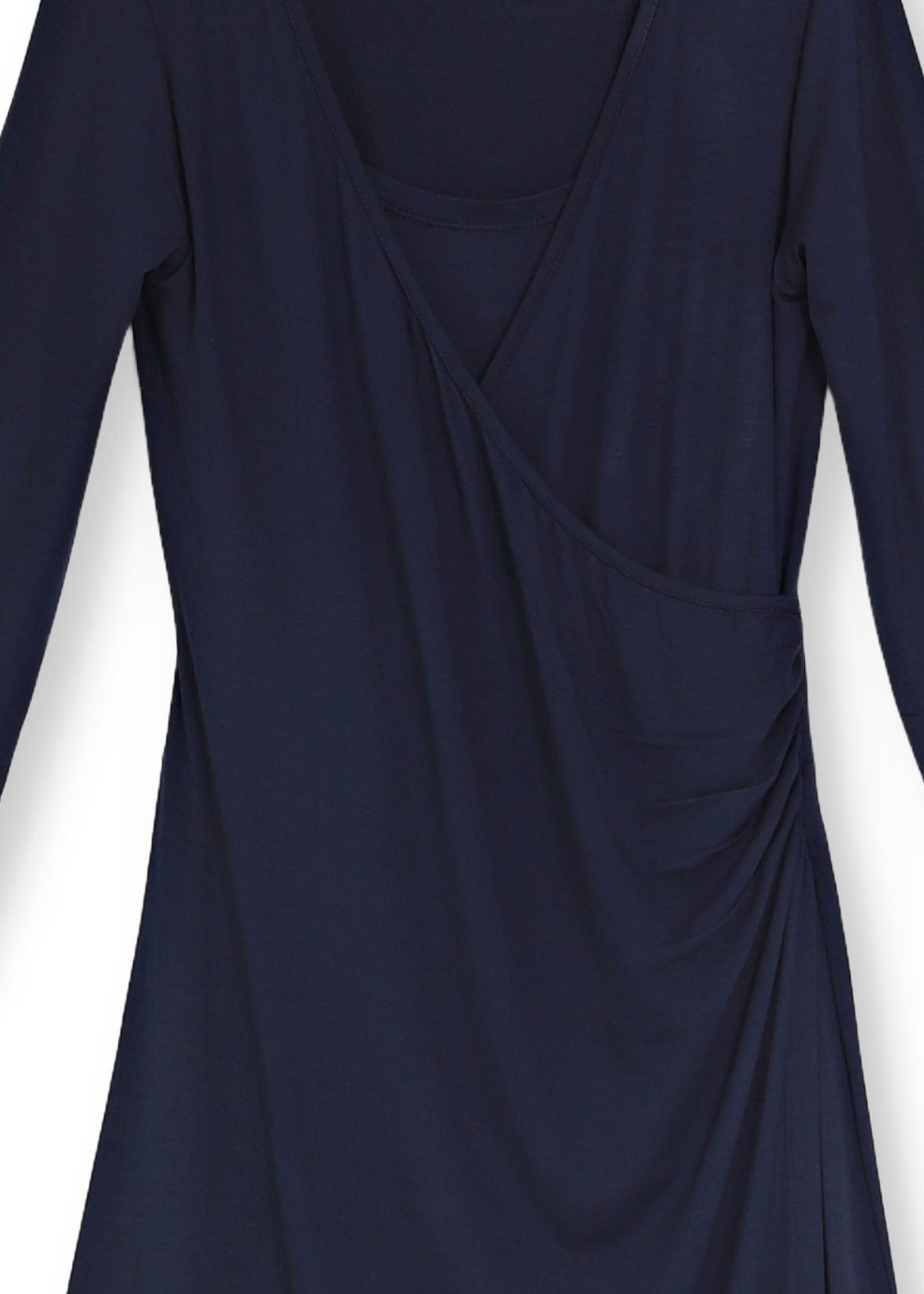 Omlott klänning med ärm - Navy