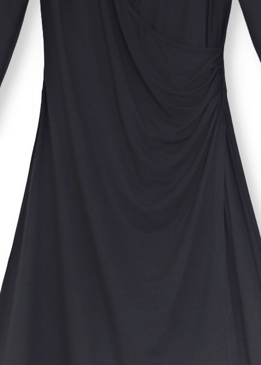 Omlott klänning med ärm -  Black