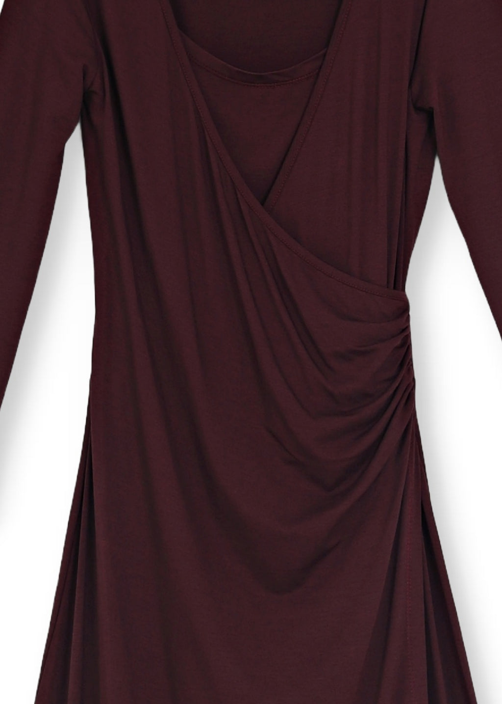 Omlott klänning med ärm - Wine