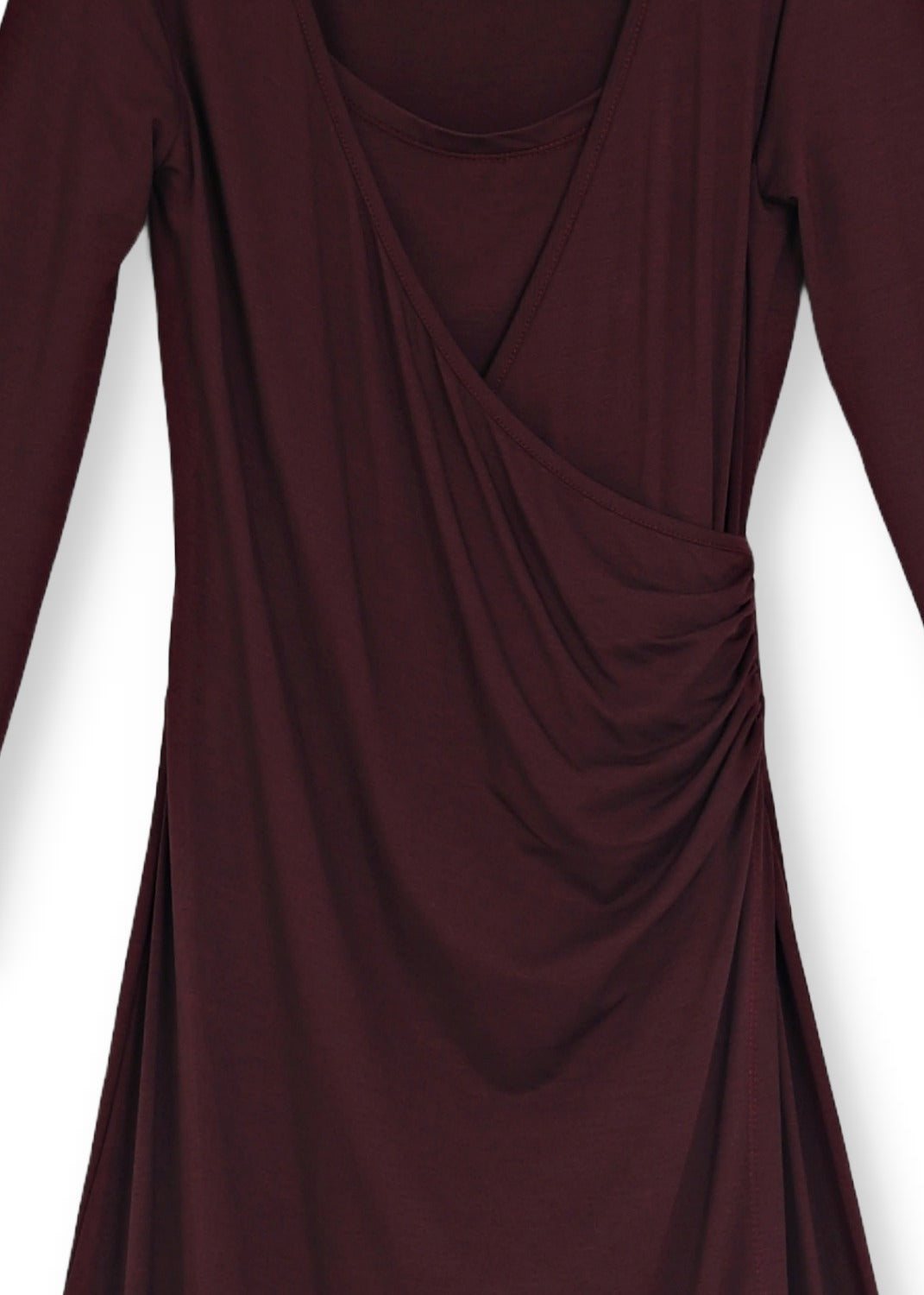 Omlott klänning med ärm - Wine