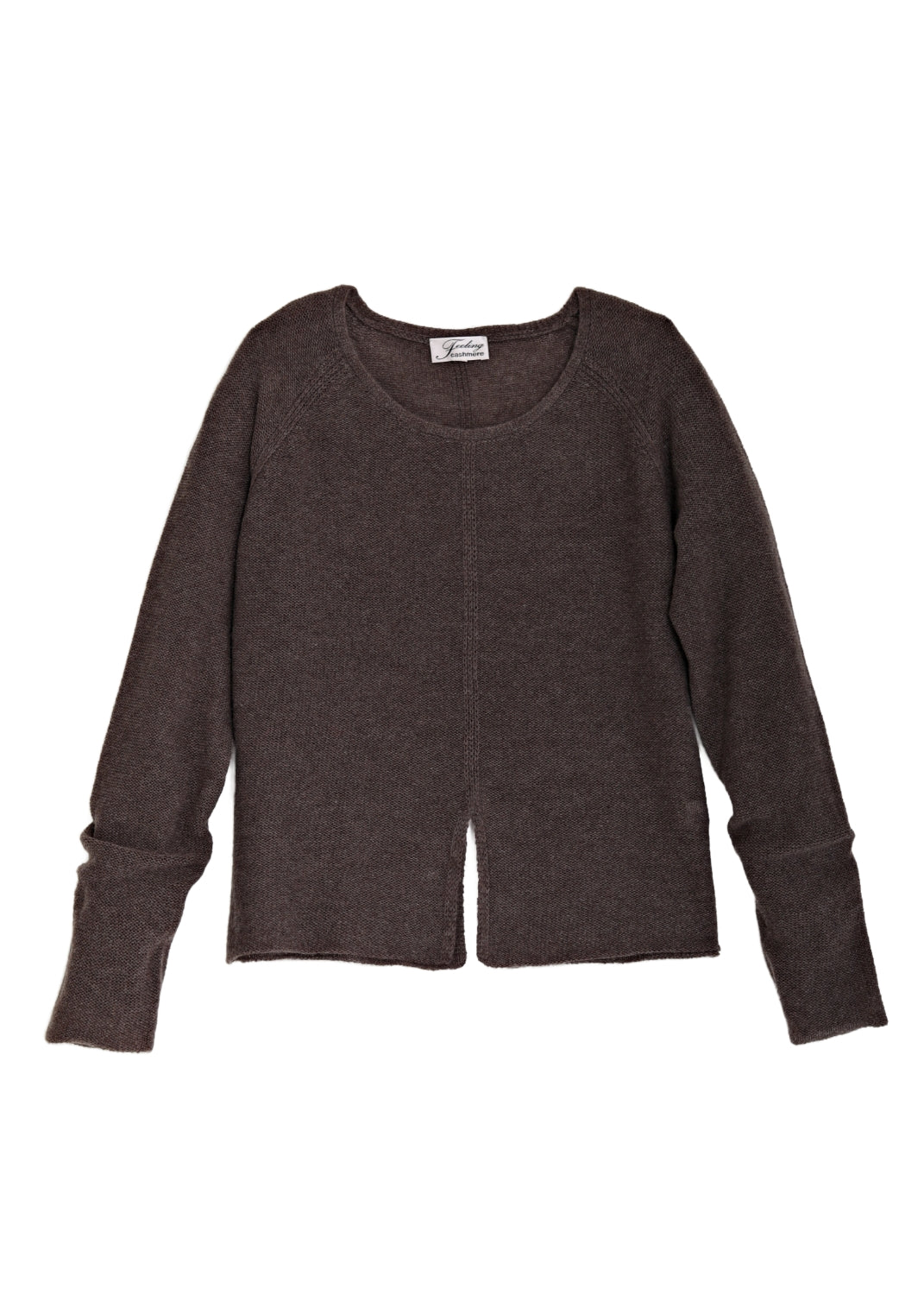 Kashmir tröja med sprund - Brown