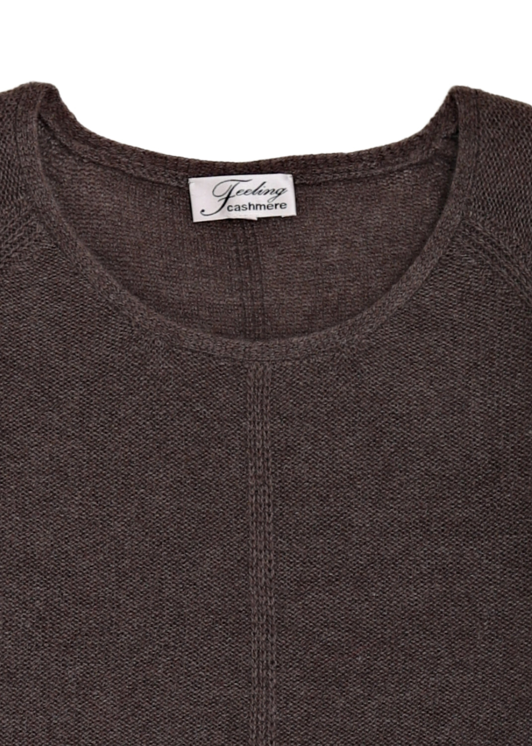 Kashmir tröja med sprund - Brown