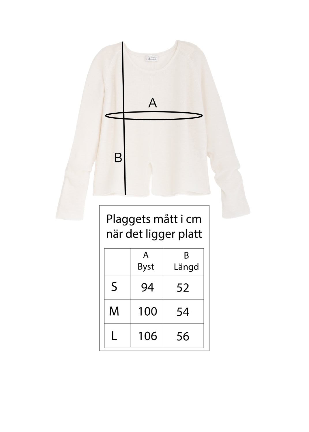 Kashmir tröja med sprund - Cream