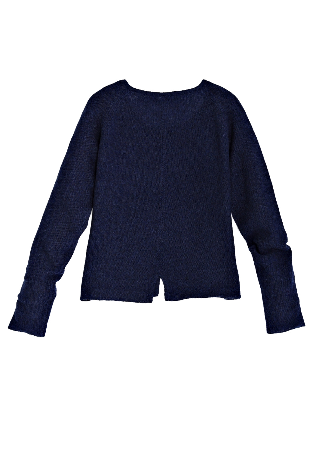 Kashmir tröja med sprund - Dark navy