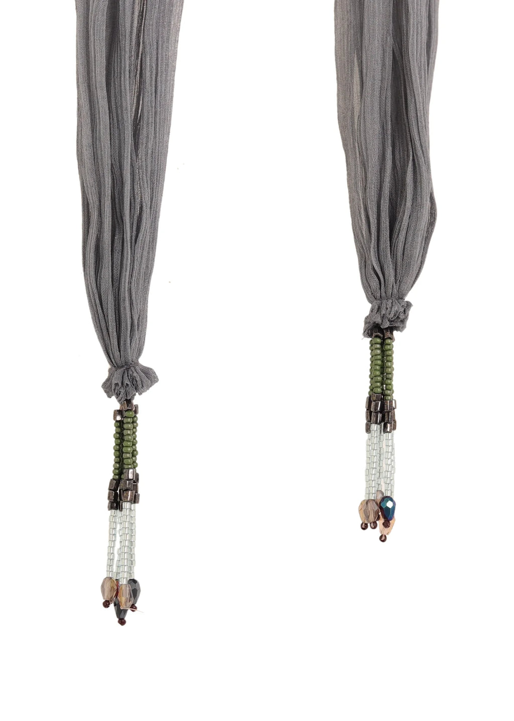 Skinny Silk Scarf | Dusty Blue