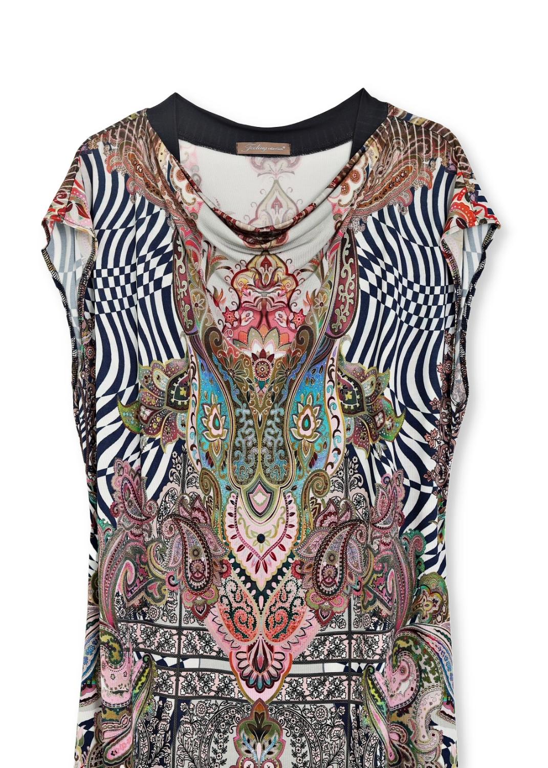 Klänning med draperad ringning