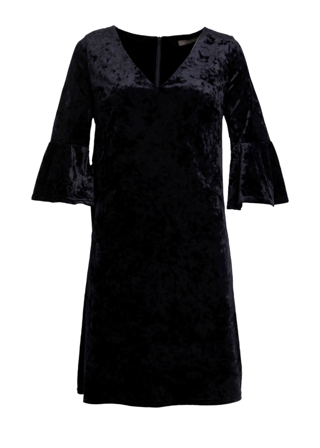 Sammetsklänning med ärm - Black