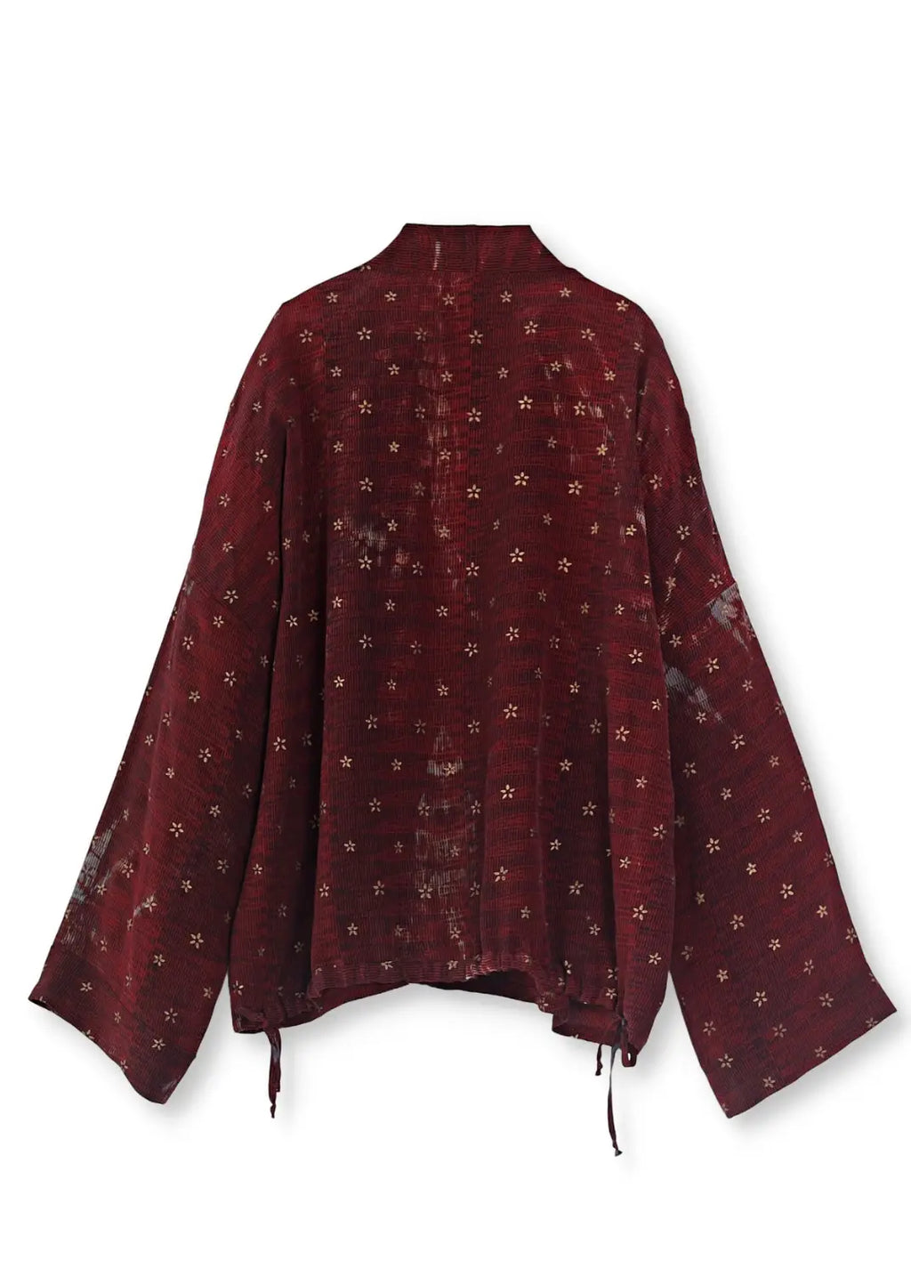 Bakvy av unik handtryckt vintage kimono i siden – soft fall