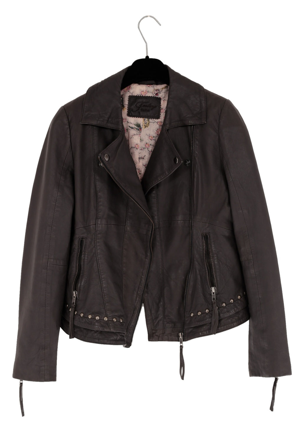 Lyxig biker jacka i premium lammnappa